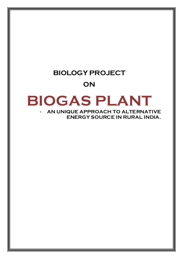 biogas project proposal